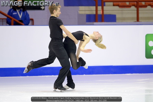 2013-03-03 Milano - World Junior Figure Skating Championships 0791 Mackenzie Bent-Garrett Mackeen CAN